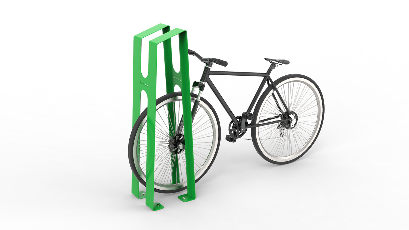 Bicicletero metálico para espacios públicos