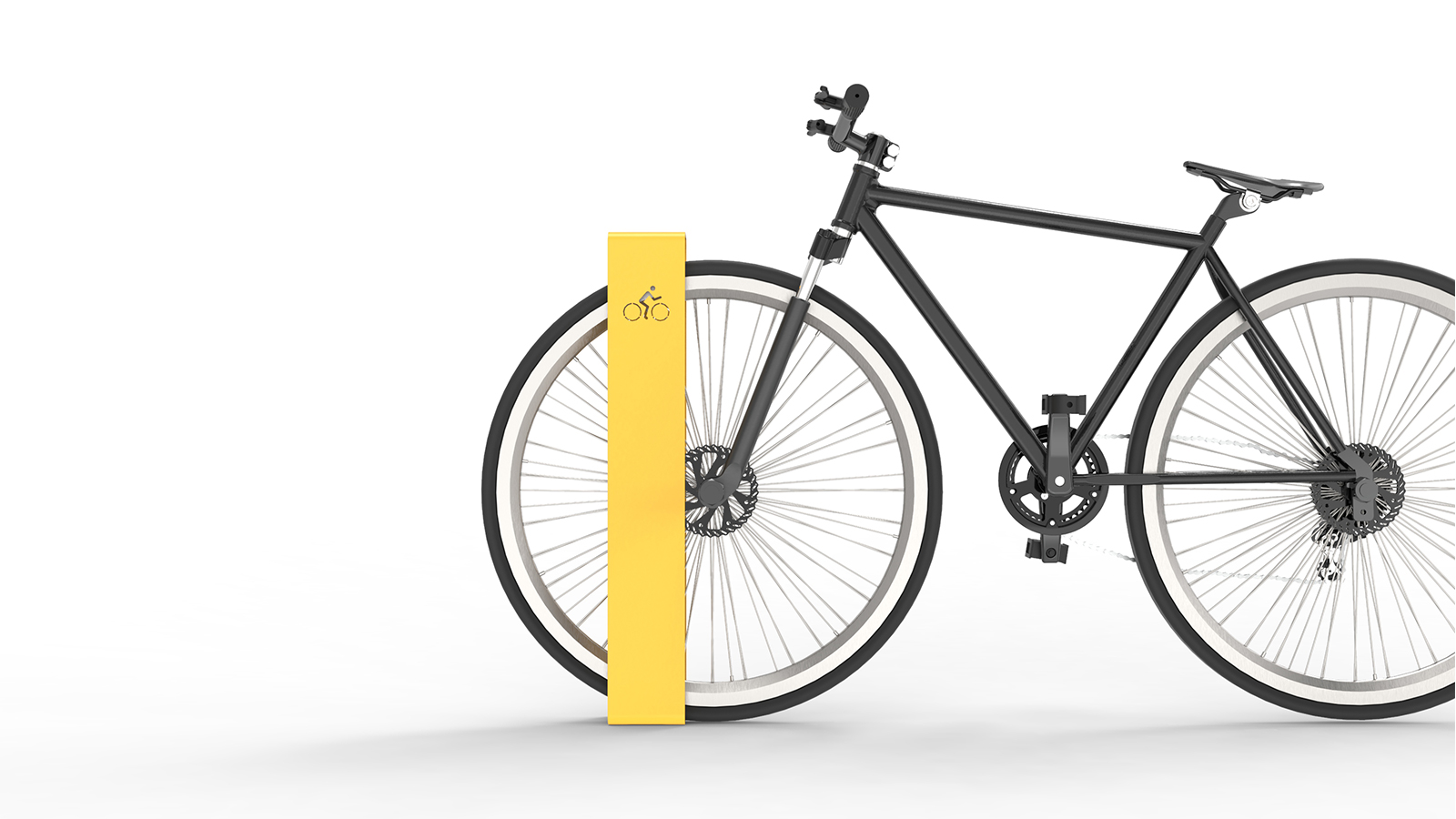 Bicicletero metálico para espacios públicos Nomen